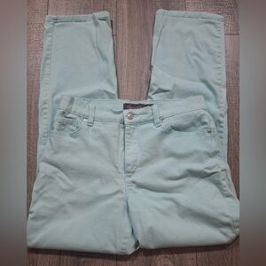 Gloria Vanderbilt Amanda Mint Green High Rise Straight Leg Pants – Size 6